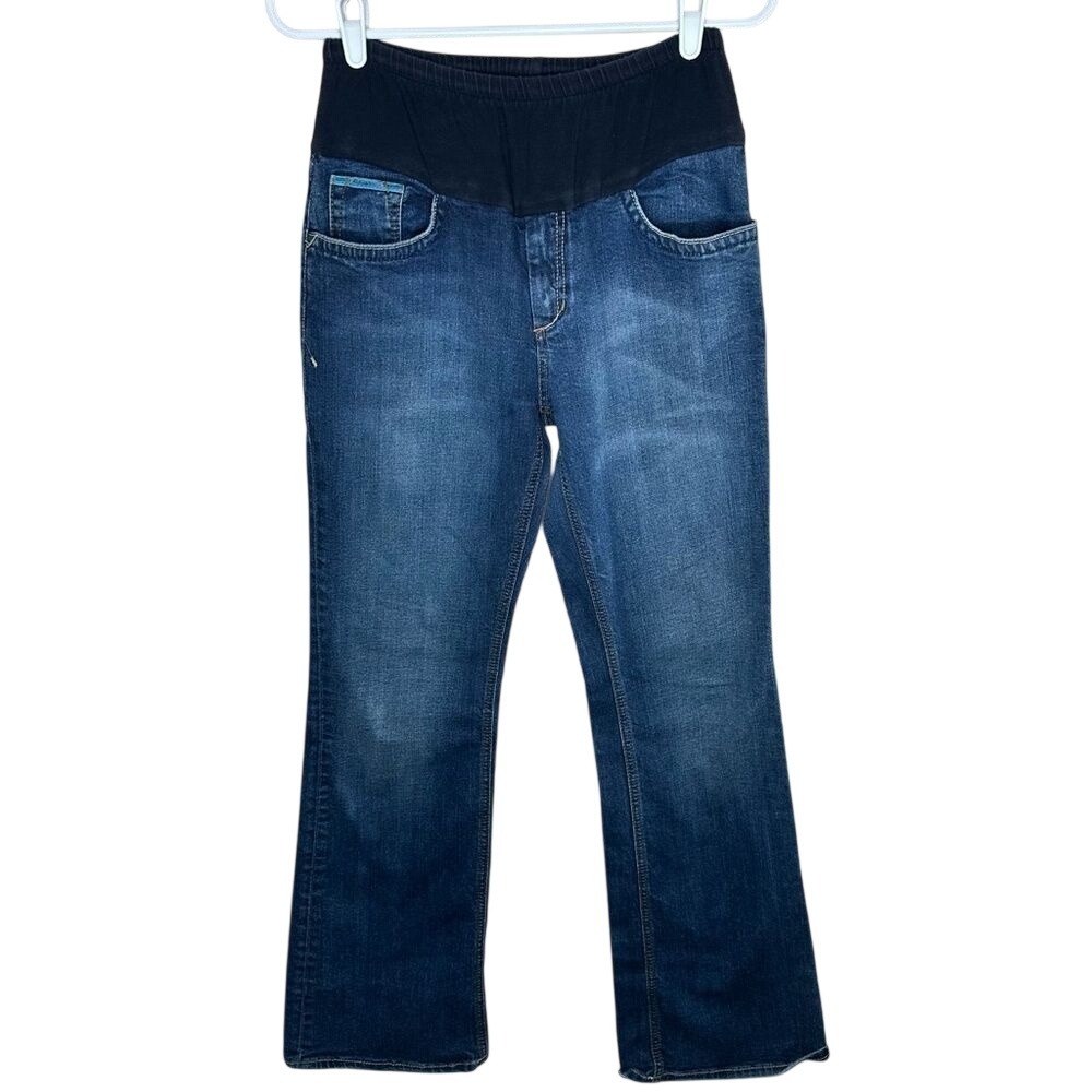 Mavi Mindy Mimi Maternity Jeans Dark Wash Under Belly Bootcut XS 10568 2585 boho